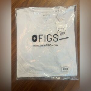 FIGS White Crewneck Underscrub shirt
